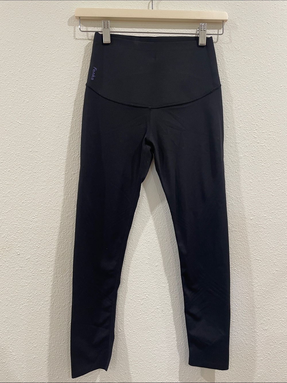 Fanka Black Compression High-Waist Active Leggings Running Size Small